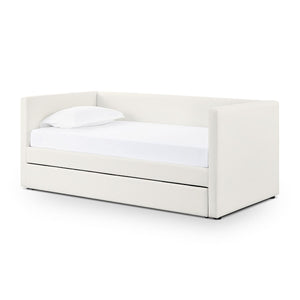 Alice Cream Linen Twin Trundle Bed