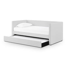 Cargar imagen en el visor de la galería, Alice Cream Linen Twin Trundle Bed
