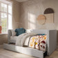 Alice Cream Linen Twin Trundle Bed