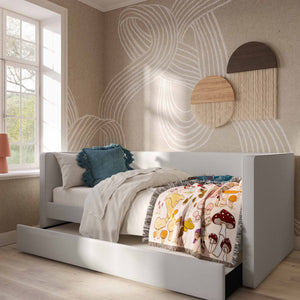 Alice Cream Linen Twin Trundle Bed
