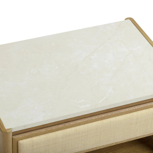 Paige 26" Natural Oak 2-Drawer Nightstand