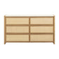 Paige 56" Natural Oak 6-Drawer Dresser