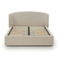 Corey Taupe Upcycled Linen Storage Bed