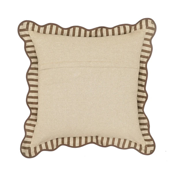 Striped 20" Linen Accent Cushion