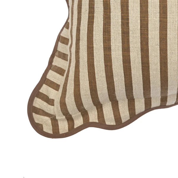 Striped 20" Linen Accent Cushion