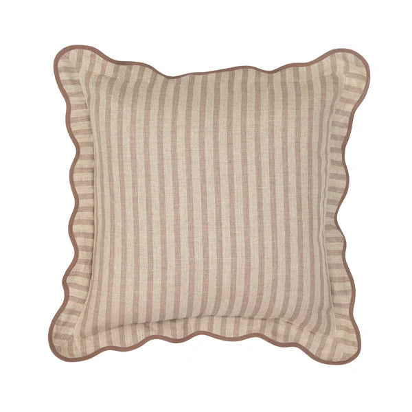 Striped 20" Linen Accent Cushion