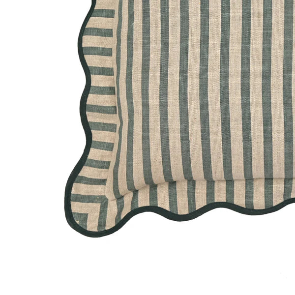 Striped 20" Linen Accent Cushion