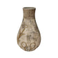Earthenware Floral Pattern Vase in Grey