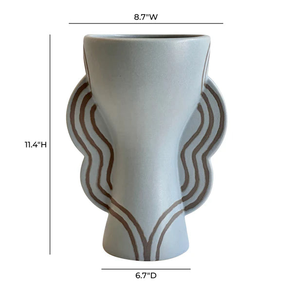Design Line Ceramic Ceramic Line Art Goblet Vase – Bracco Interiorismo