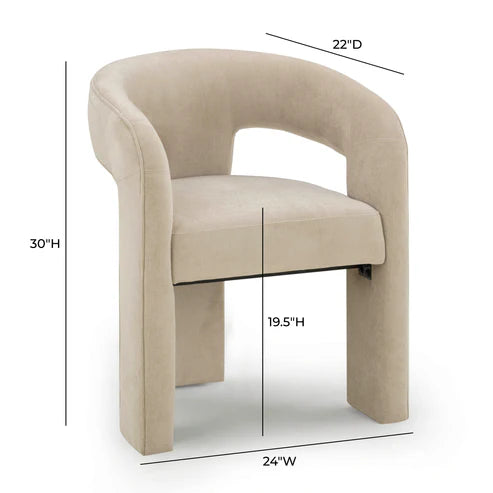 Silla de comedor de chenilla Malone Performance