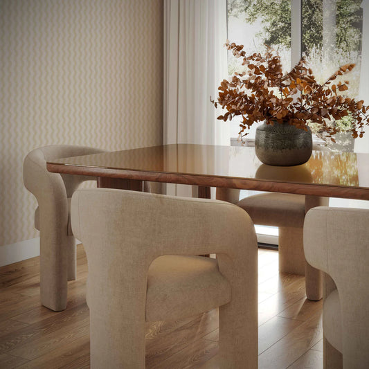 Silla de comedor de chenilla Malone Performance