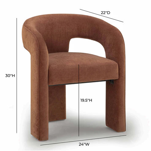 Silla de comedor de chenilla Malone Performance