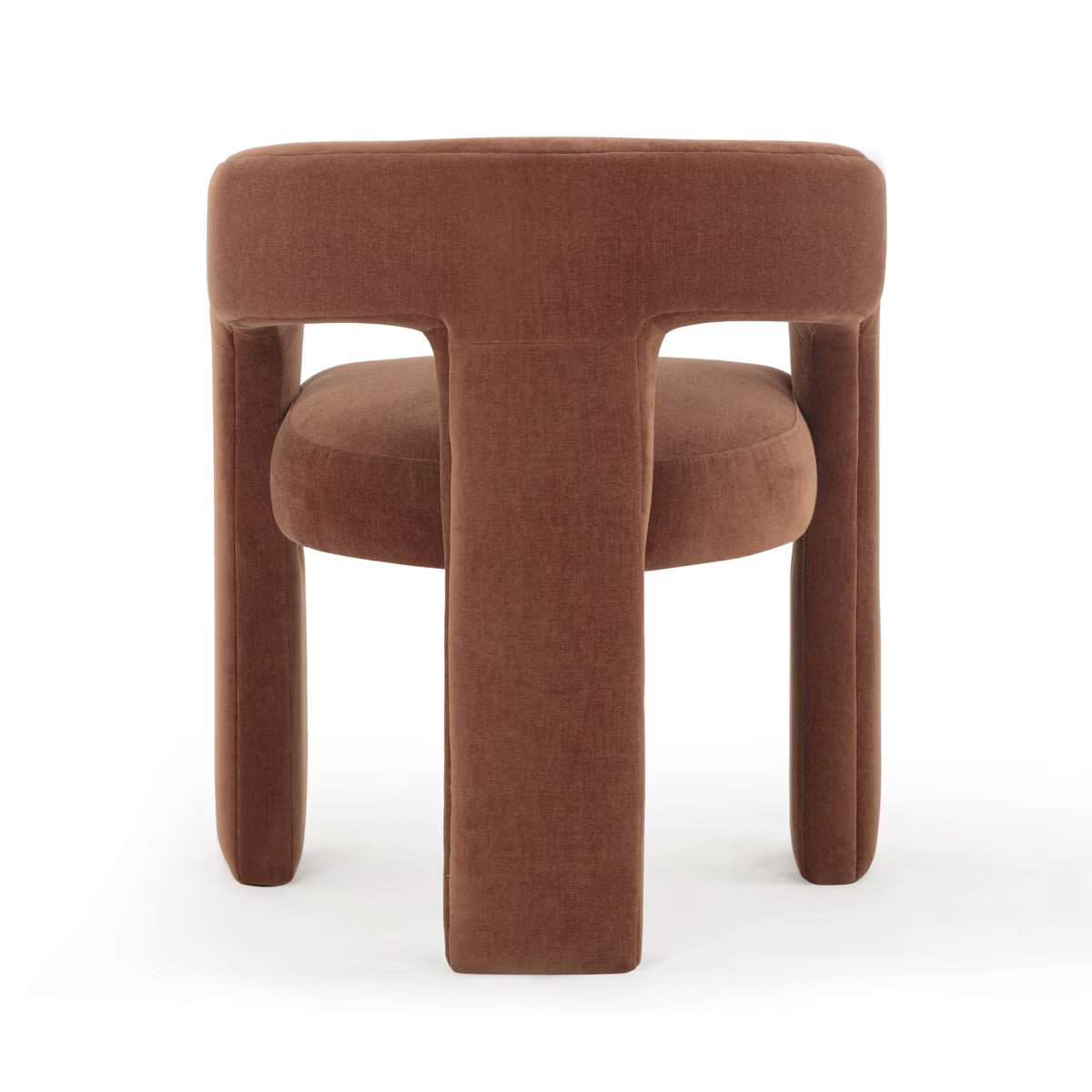 Malone Rust Red Performance Chenille Dining Chair