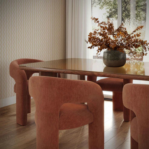 Silla de comedor de chenilla Malone Performance