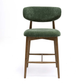 Zinea Forest Green Performance Textured Velvet Counter Stool