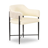 Silla de comedor Sezanne de cuero vegano de alto rendimiento en dos tonos