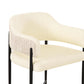 Silla de comedor Sezanne de cuero vegano de alto rendimiento en dos tonos