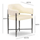 Silla de comedor Sezanne de cuero vegano de alto rendimiento en dos tonos