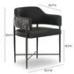 Silla de comedor Sezanne de cuero vegano de alto rendimiento en dos tonos