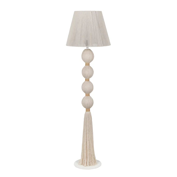 Samba White Cotton Floor Lamp