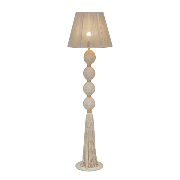 Samba White Cotton Floor Lamp