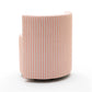 Alyssa Striped Linen Rolling Desk Chair