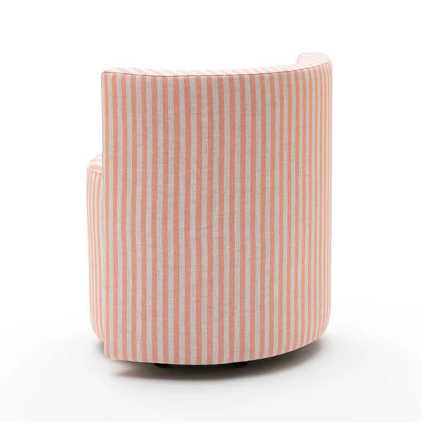 Alyssa Striped Linen Rolling Desk Chair