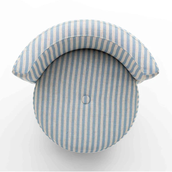 Alyssa Striped Linen Rolling Desk Chair