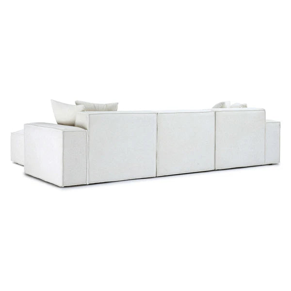 Mindy 4-Piece Chenille Basketweave Modular Sectional