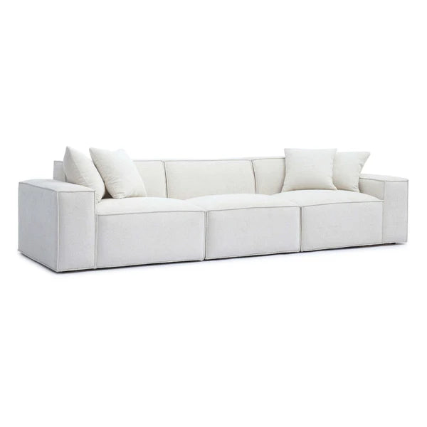 Mindy 115" Chenille Basketweave Modular Sofa