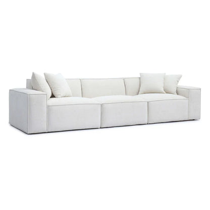 Mindy 115" Chenille Basketweave Modular Sofa