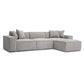 Mindy 4-Piece Chenille Basketweave Modular Sectional