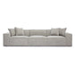 Mindy 115" Chenille Basketweave Modular Sofa