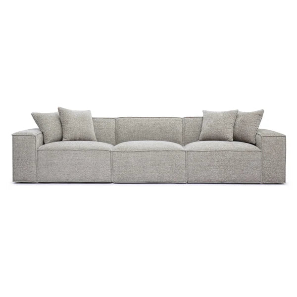 Mindy 115" Chenille Basketweave Modular Sofa