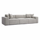 Mindy 115" Chenille Basketweave Modular Sofa