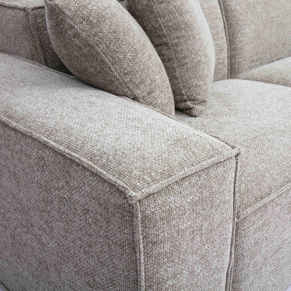Mindy 115" Chenille Basketweave Modular Sofa