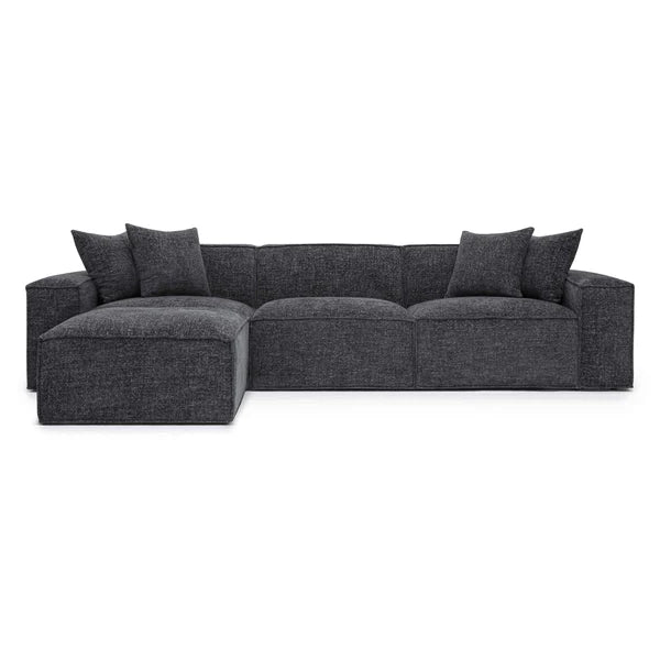 Mindy 4-Piece Chenille Basketweave Modular Sectional