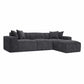 Mindy 4-Piece Chenille Basketweave Modular Sectional