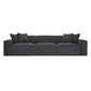 Mindy 115" Chenille Basketweave Modular Sofa