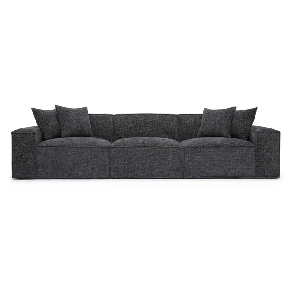 Mindy 115" Chenille Basketweave Modular Sofa