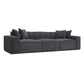Mindy 115" Chenille Basketweave Modular Sofa