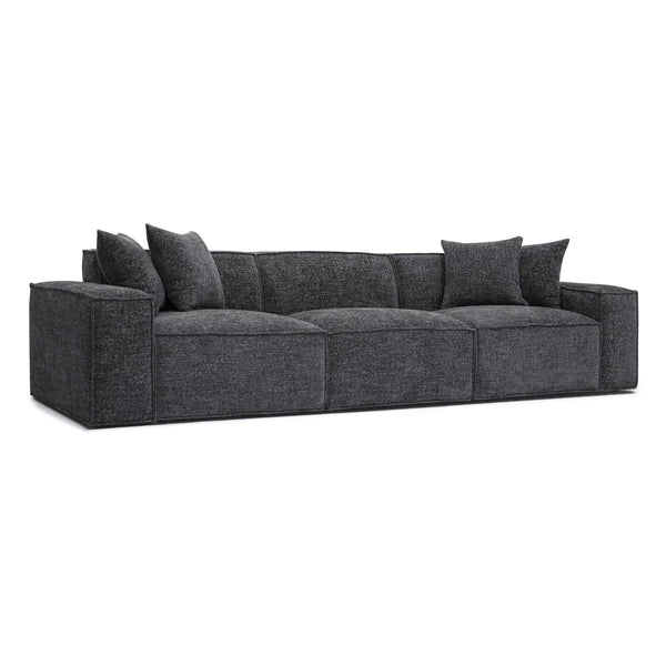 Mindy 115" Chenille Basketweave Modular Sofa