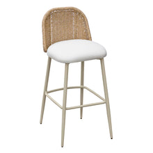 Cargar imagen en el visor de la galería, Alexa Rattan Performance Fabric Barstool

