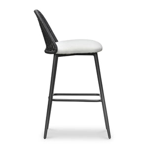 Alexa Rattan Performance Fabric Barstool