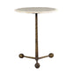 Orbital White Marble Side Table