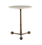 Orbital White Marble Side Table