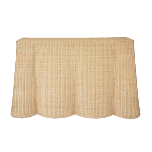 Mesa consola de ratán natural Egan de 55"