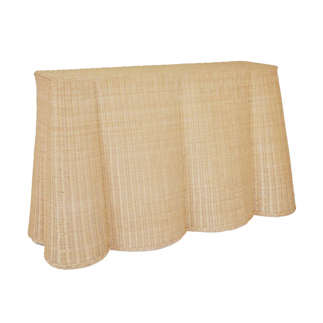 Mesa consola de ratán natural Egan de 55"