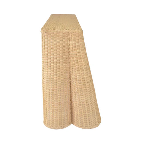 Mesa consola de ratán natural Egan de 55"