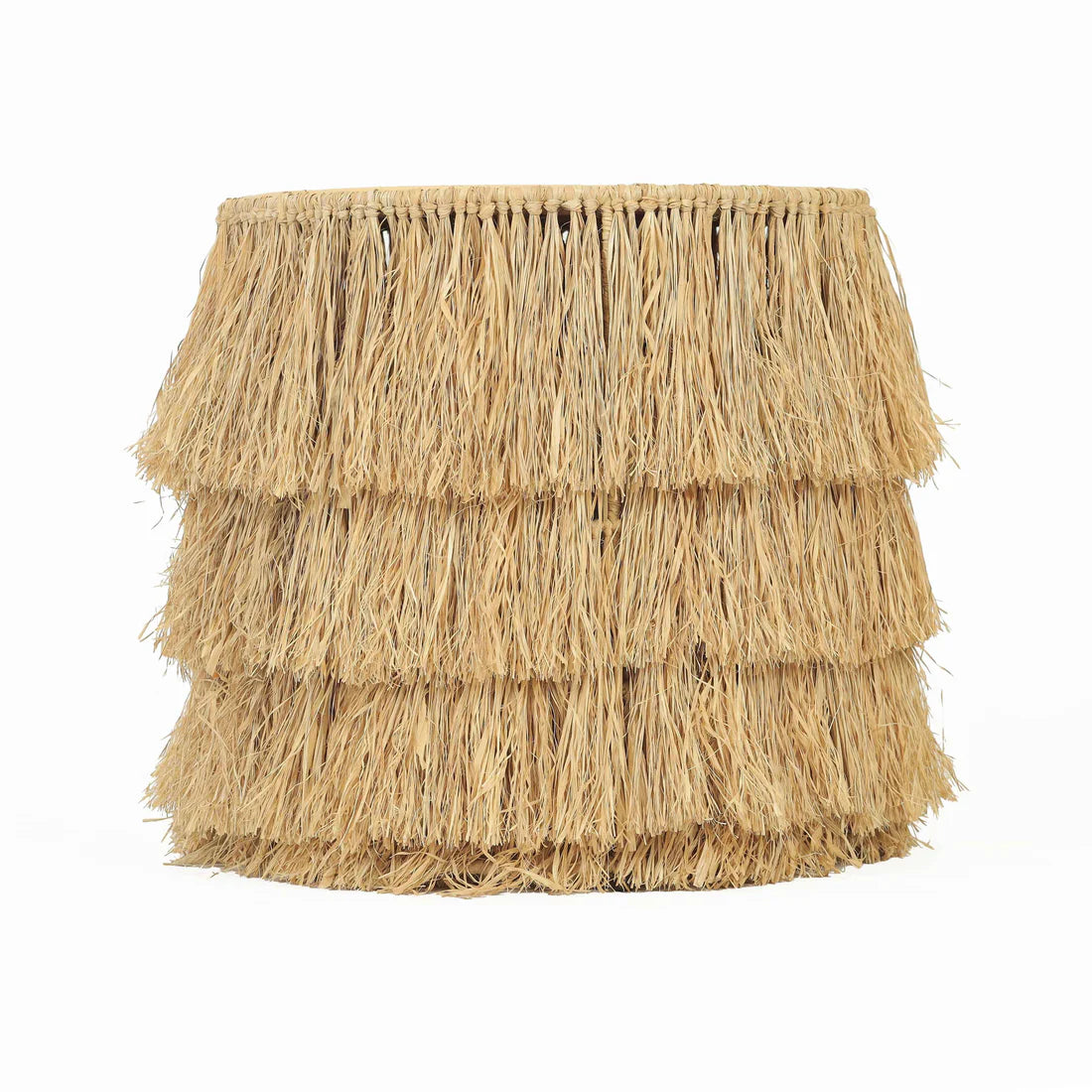 Mesa auxiliar redonda de ratán natural Luau